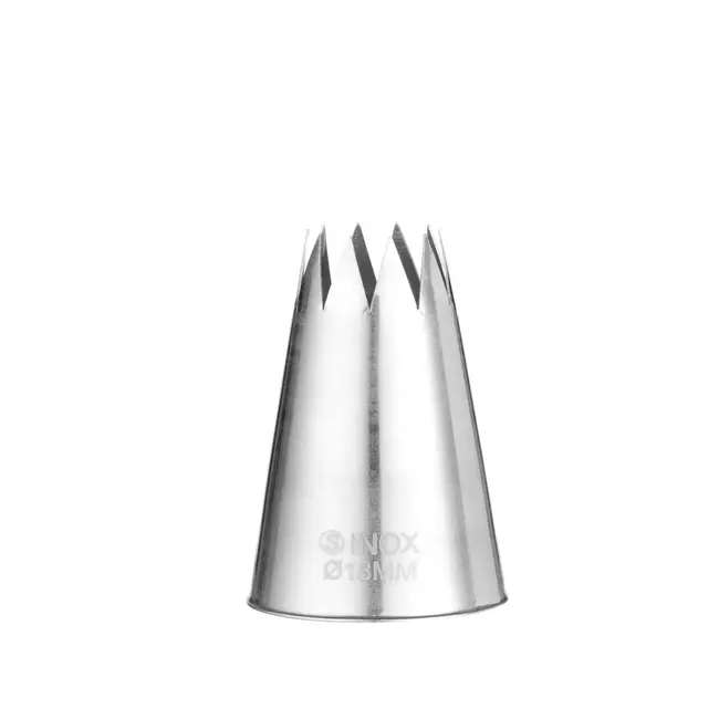 HENDI Set van 7 stervormige spuitmondjes – veelzijdige maten voor decoratie – ø6-18 mm