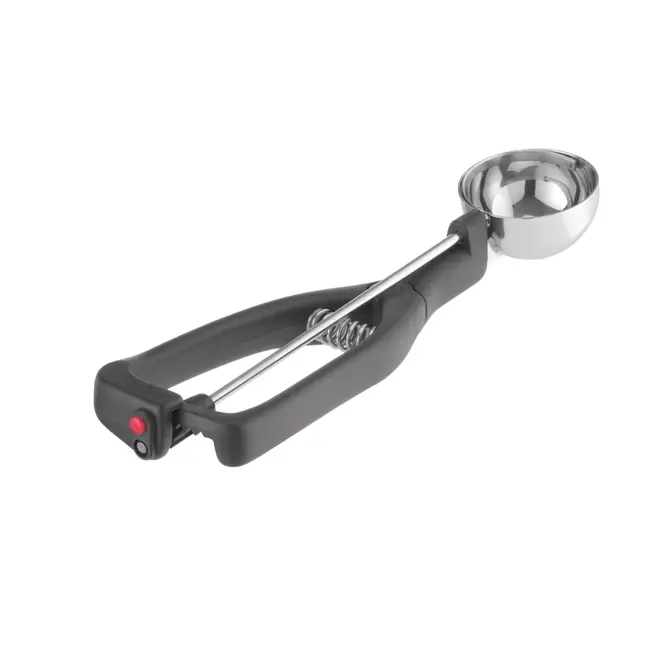 Stöckel Portioneerlepel voor linkshandigen – glasvezelversterkt nylon – zwart – Ø49 mm