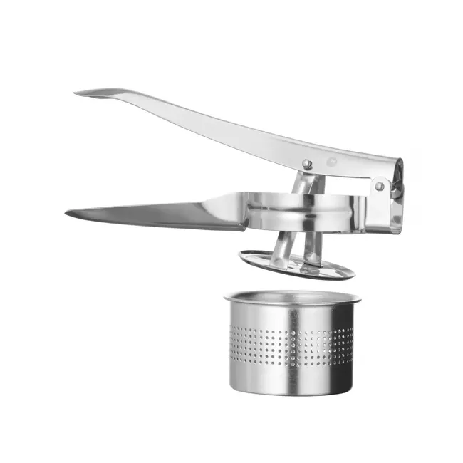 HENDI Aardappelpers – Roestvast staal – Verwijderbare zeef – Vaatwasmachinebestendig – 270x100x95 mm