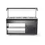 Arktic Saladebuffet display – Roestvrij staal & multiplex – 4 GN 1/1 containers – Verlichting & zwenkwielen – 1490x765x1370 mm