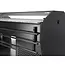 Arktic Saladebuffet display – Roestvrij staal & multiplex – 4 GN 1/1 containers – Verlichting & zwenkwielen – 1490x765x1370 mm