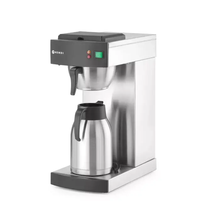 HENDI Filter koffiezetapparaat – 2L – RVS – Veiligheidsfuncties – Snelle zetduur