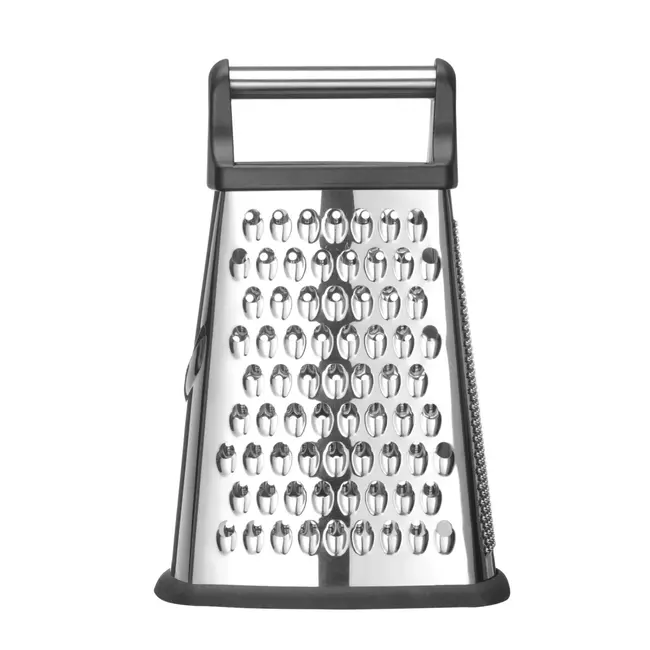 HENDI Vierzijdige rasp met container – roestvrij staal – antislipbasis – 158x130x310 mm