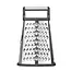 HENDI Vierzijdige rasp met container – roestvrij staal – antislipbasis – 158x130x310 mm