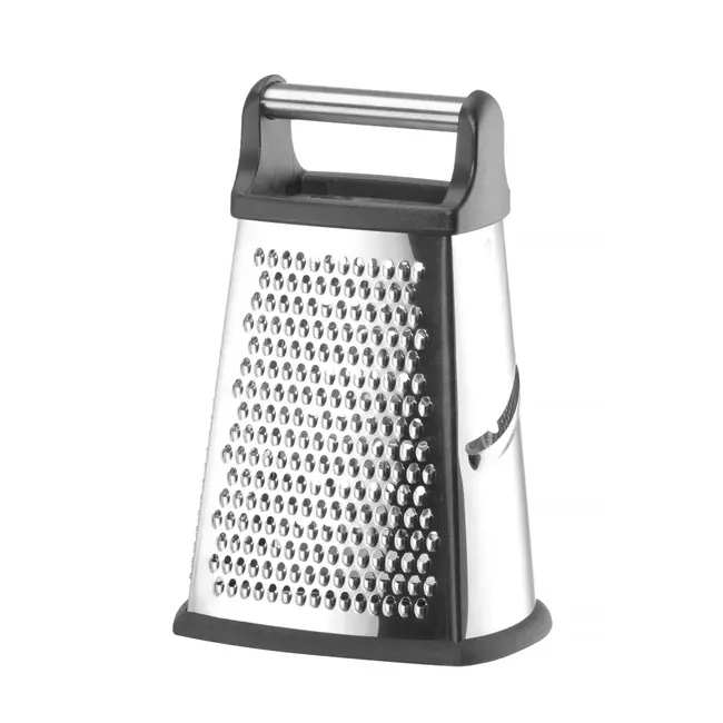 HENDI Vierzijdige rasp met container – roestvrij staal – antislipbasis – 158x130x310 mm