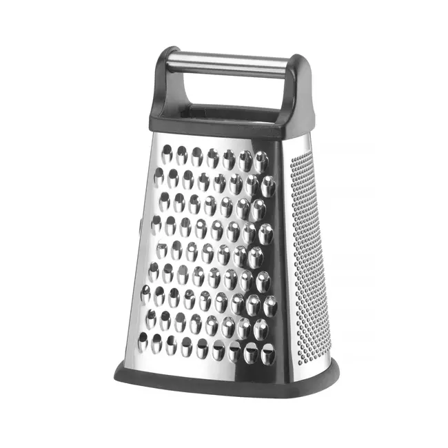 HENDI Vierzijdige rasp met container – roestvrij staal – antislipbasis – 158x130x310 mm