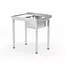 HENDI Spoeltafel met enkele spoelbak – roestvrij staal – verstelbare poten – 1000x600x850 mm