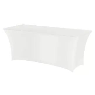 HENDI Rechthoekige tafelhoes – Easy-Jersey stof – Strijkvrij – 1200x760x730 mm – Wit