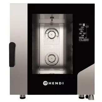 HENDI Hetelucht stoomoven – 7x GN 1/1 – Automatisch wassysteem – Waterbesparing – Roestvrij staal