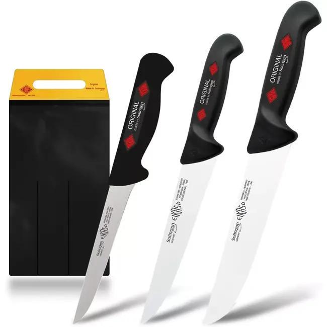 Eikaso Solingen Solingen Messenset – 3-Delig – Uitbeenmes, Steekmes & Vleesmes – Gemaakt in Solingen – Ergonomisch Ontwerp