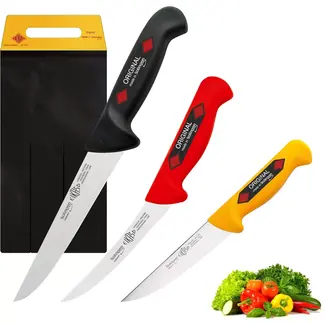 Eikaso Solingen Messenset Special Edition – 3-Delig – DIN 1,4116 Molybdeenstaal – Kleurcode Handvat – Incl. Messentas