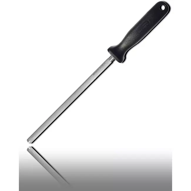 Eikaso Solingen Rond aanzetstaal – grof – ergonomisch zwart handvat – 23 cm