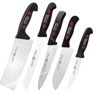 Eikaso Solingen Keukenmessenset 5-Delig – Chinees Koksmes, Santoku & Broodmes – Molybdeenstaal – Ergonomisch Handvat