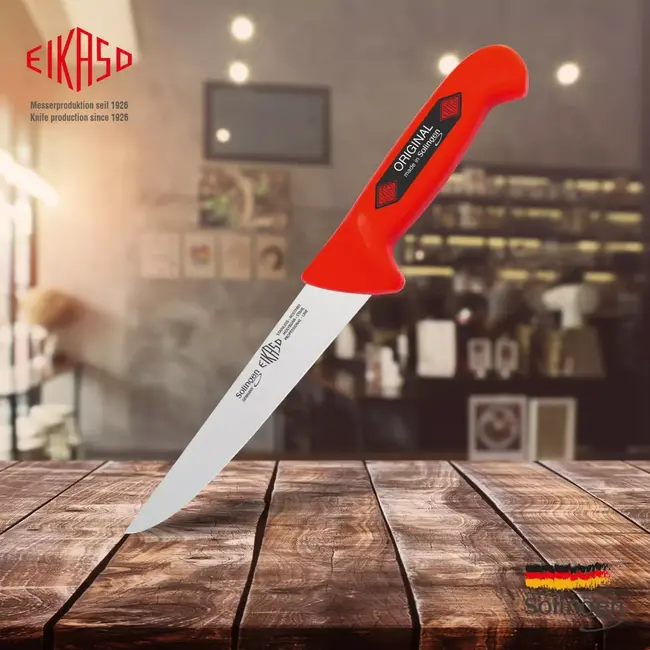 Eikaso Solingen Professionele Messenset – 6-delig – Molybdeenstaal 1,4116 – Rood Ergonomisch Handvat – Solingen Duitsland