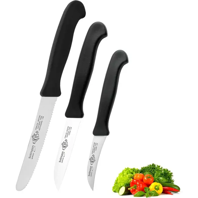 Eikaso Solingen 3-delige Precisie Messenset – Schilmes, Ontbijtmes & Tourneermes (Krom Schilmes) – RVS – Made in Solingen