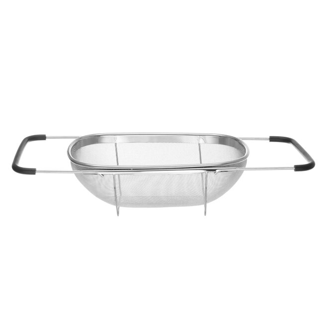 HENDI Uitschuifbaar gootsteenvergiet – roestvrij staal – antislip handgrepen – vaatwasmachinebestendig