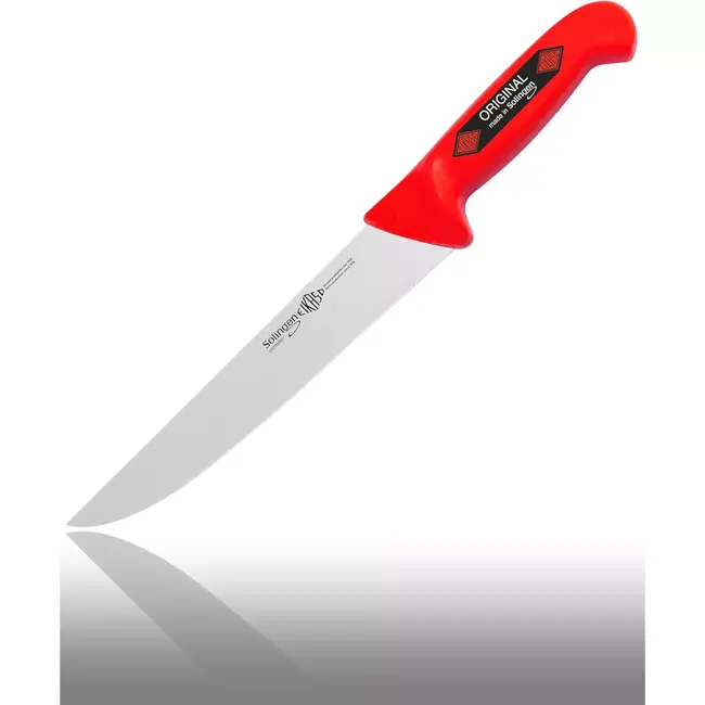 Eikaso Solingen Slagersmessenset – 6-delig – Rood Handvat – Molybdeenstaal 1,4116 – Inclusief Aanzetstaal – Solingen Duitsland