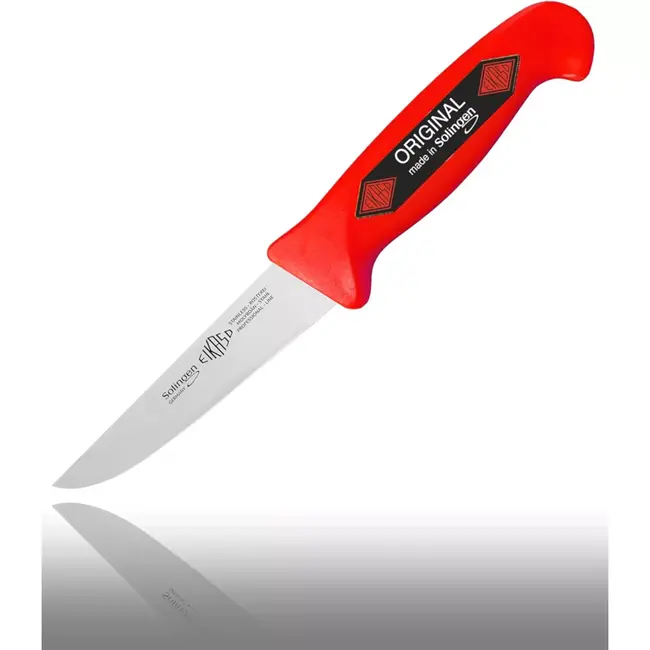 Eikaso Solingen Slagersmessenset – 6-delig – Rood Handvat – Molybdeenstaal 1,4116 – Inclusief Aanzetstaal – Solingen Duitsland
