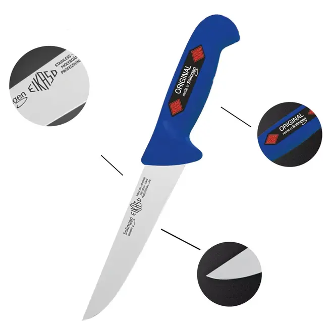 Eikaso Solingen Vleesmessenset – 3-delig – Professioneel – Steekmessen & Uitbeenmes – Blauw – Solingen