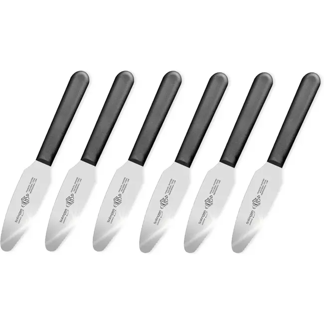 Eikaso Solingen Ontbijtmessen – 2-in-1 Broodmes & Smeermes – Gekartelde Rand – Set van 6 – Solingen
