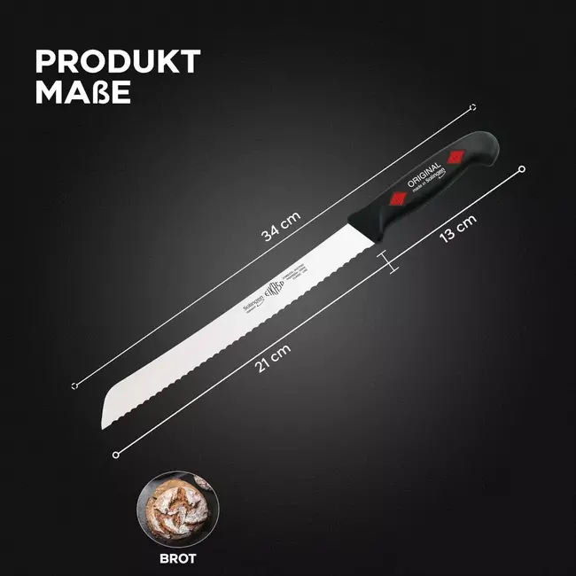 Eikaso Solingen 4-delige Messenset Zwart – Koksmes, Broodmes, Santokumes & Aanzetstaal – Solingen