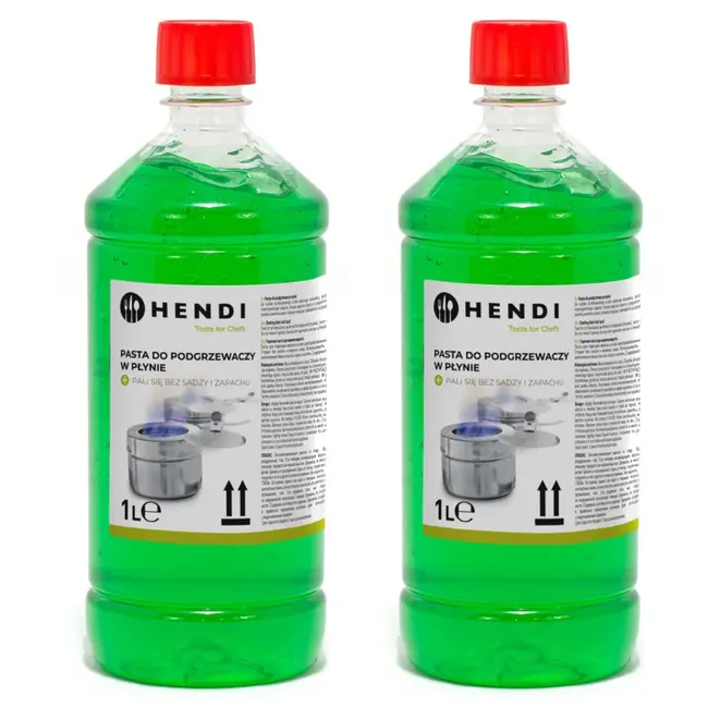 HENDI Brandpasta voor chafing dish – ethanolgel – 2x1x liter – transparant