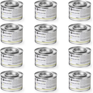 HENDI Brandpasta voor chafing dish – 12 stuks – ethanol – 3 uur brandduur – 200g