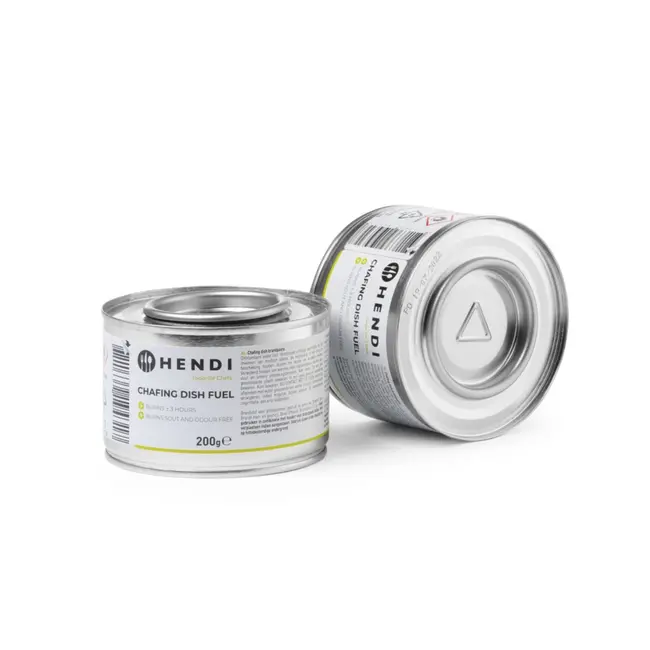 HENDI Brandpasta voor chafing dish – ethanol – 3 uur brandduur – 200g – roet- en geurloos – 2 stuks