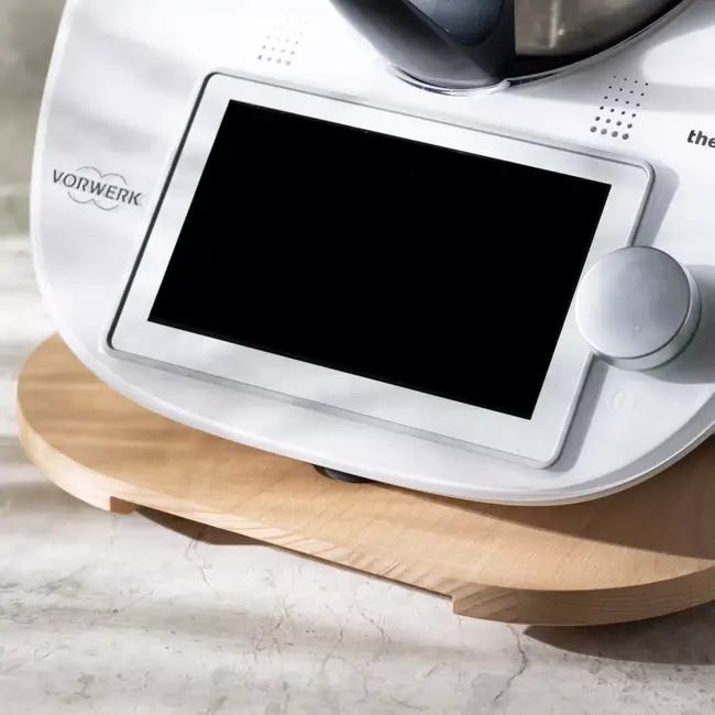 HOCHO Sliding Board – Beukenhout – 340x300x20 mm – Voor Thermomix TM5 & TM6 – Met Glijders en Voetjes