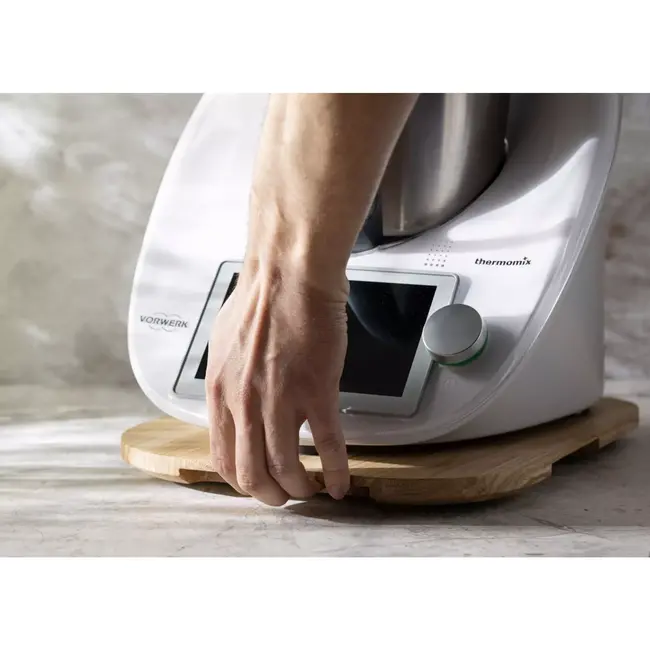 HOCHO Sliding Board – Eikenhout – 340x300x20 mm – Voor Thermomix TM5 & TM6 – Met Glijders