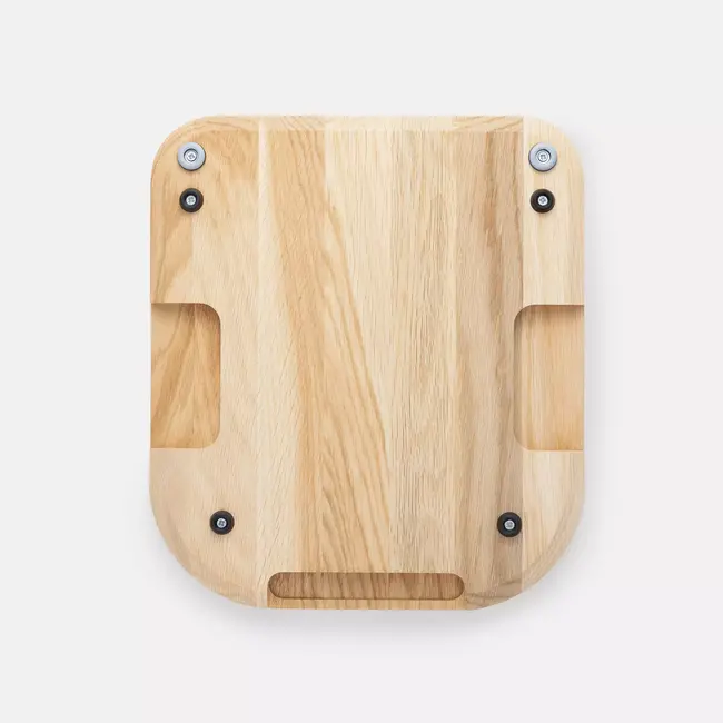 HOCHO Sliding Board – Eikenhout – 340x300x20 mm – Voor Thermomix TM5 & TM6 – Met Glijders