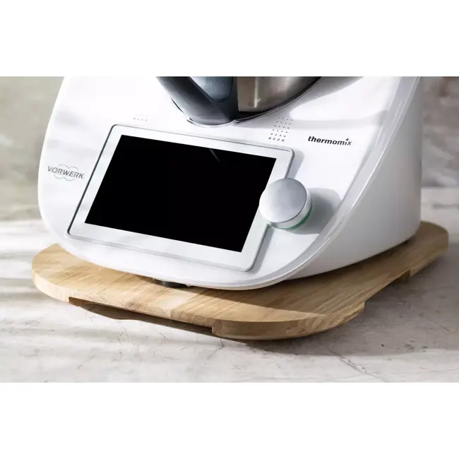 HOCHO Sliding Board – Eikenhout – 340x300x20 mm – Voor Thermomix TM5 & TM6 – Met Glijders