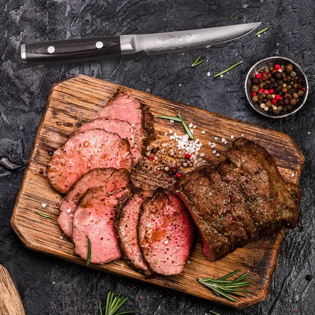 Yaxell Ran Steakmessen Set - 6 Messen met Houder - Japanse Kwaliteit