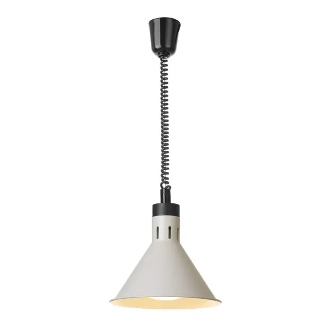 HENDI Warmtelamp verstelbaar conisch, HENDI, Wit, 230V/250W, ⌀275x(H)250mm