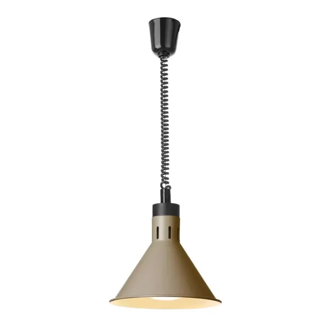 HENDI Warmtelamp verstelbaar conisch, HENDI, Beige, 230V/250W, ⌀275x(H)250mm