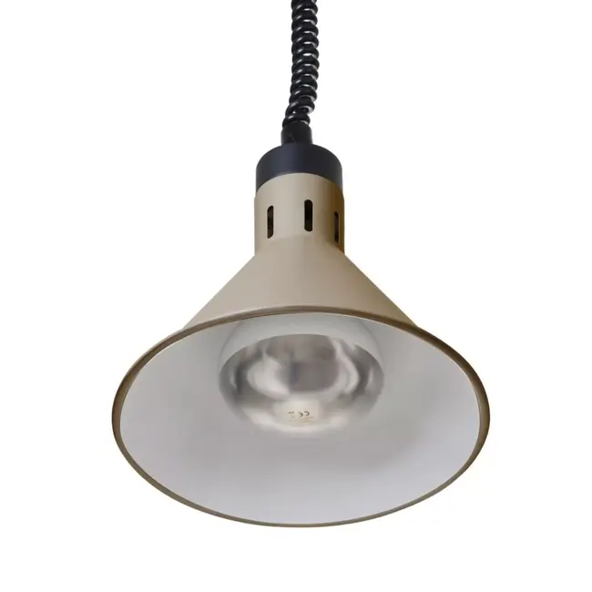 HENDI Verstelbare warmtelamp - conisch - aluminium - variabele snoerlengte - beige