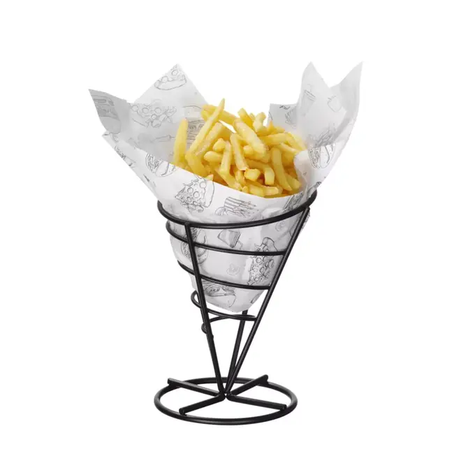 HENDI Vetbestendig papier - fast-food patroon - zwart-wit - 250x350mm - 500 stuks