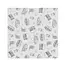 HENDI Vestbestendig papier, HENDI, Illustratie fast food patroon, 500 st., 305x305mm