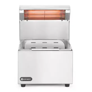 HENDI Frietverwarmer - Infraroodlamp - Roestvrij staal - GN 1/2 - 357x267x376mm