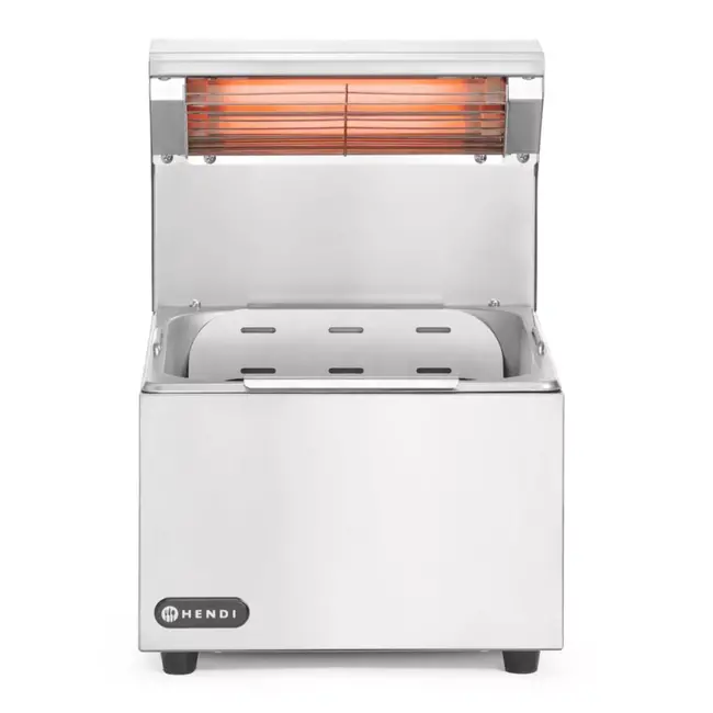 HENDI Frietverwarmer - Infraroodlamp - Roestvrij staal - GN 1/2 - 357x267x376mm