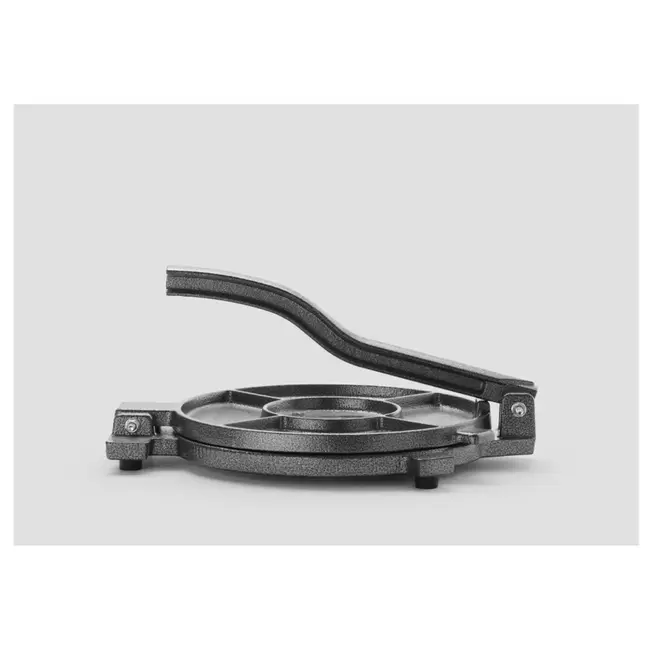 HENDI Gietijzeren tortillapers - Epoxypoedercoating - Diameter tot 260 mm - Met rubberen voetjes - 350x265x170 mm