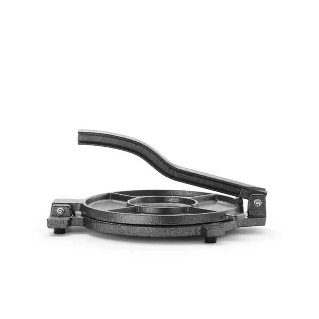 HENDI Gietijzeren tortillapers - Epoxypoedercoating - Diameter tot 260 mm - Met rubberen voetjes - 350x265x170 mm