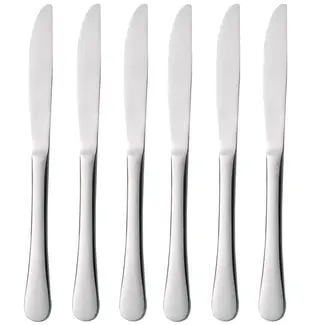 HENDI Tafelmes set - Bestek - Roestvast staal - 230mm - 6 stuks - Grijs