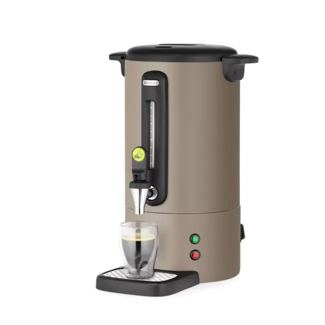HENDI Percolator - roestvast staal - non-drip kraan - 14L - taupe - automatisch warmhouden