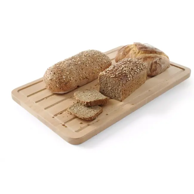 HENDI Stokbroodsnijplank - Essenhout - Sapgeul & Geribd - 530x325mm - Geolied
