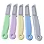 Solingen Schilmesje – RVS Glad – 16 cm met Blade Cover – Pastel Mix – 10 Stuks