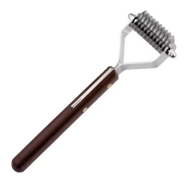 Mars Coat-King Uitdunkam voor Dierenvachten – Middelgroot – 3,5 mm – 10 Messen – Houten Handvat