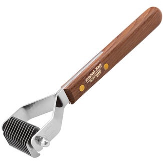Mars Coat-King Uitdunkam voor Dierenvachten – Fijn 2,5mm – 12 Messen – Houten Handvat