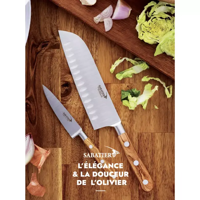 Déglon Sabatier Santokumes 18 cm met olijfhouten heft