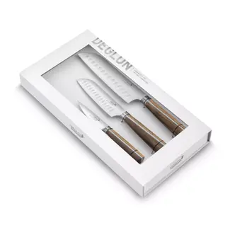 Déglon High-Woods Messenset – 3 Luxe Messen in Hout & Staal